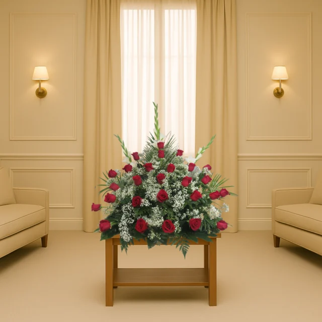 Centro elegante de rosas