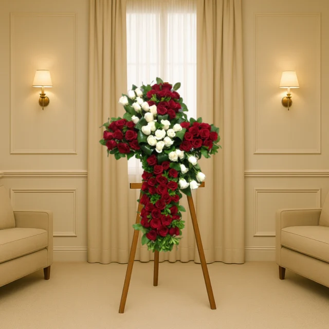 Cruz especial de rosas